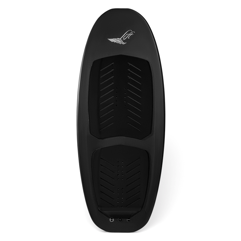 Lift Foils 4'4 21L Grubb Pro Wake/Tow foil board – Jet Black front view
